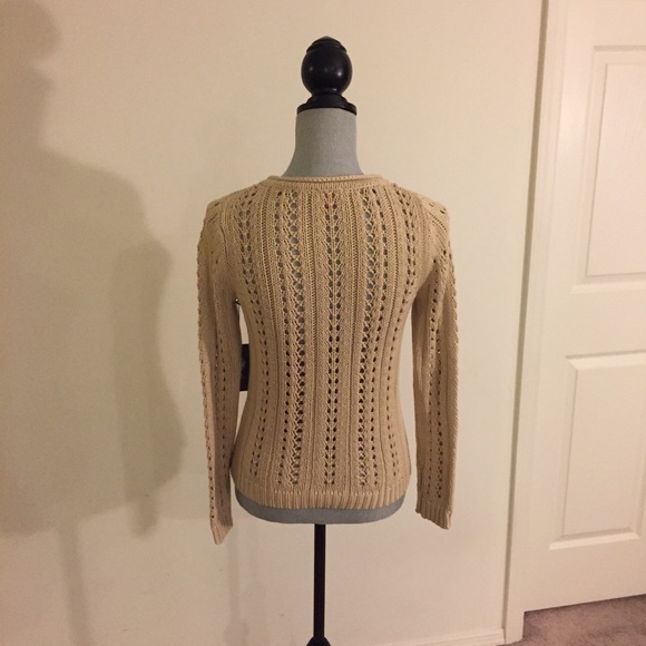 VINCE CAMUTO Tiramisu Open Cable Knit Sweater (XS) - Picture 7 of 8